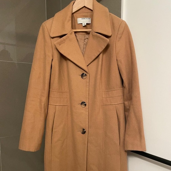 Anne Klein Wool Camel Coat - Picture 3 of 6